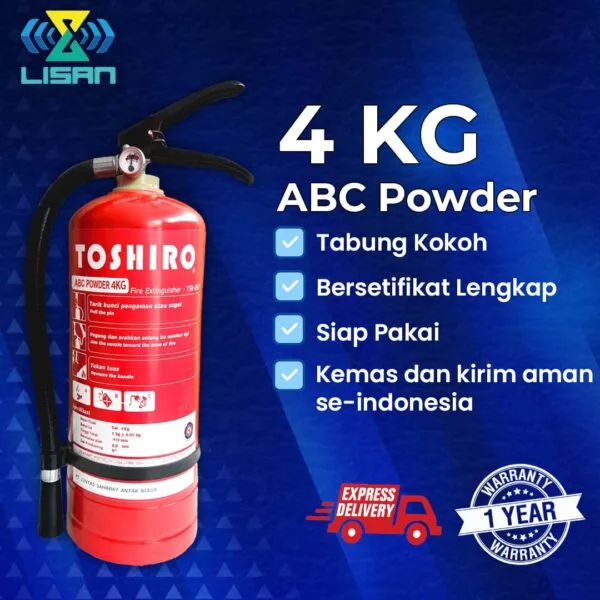 Tabung APAR 4kg ABC Powder TOSHIRO