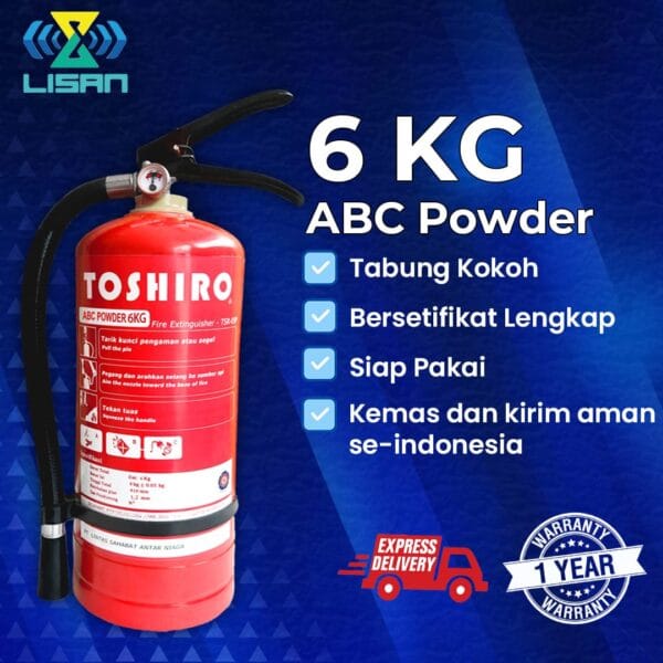 Tabung APAR 6kg ABC Powder TOSHIRO