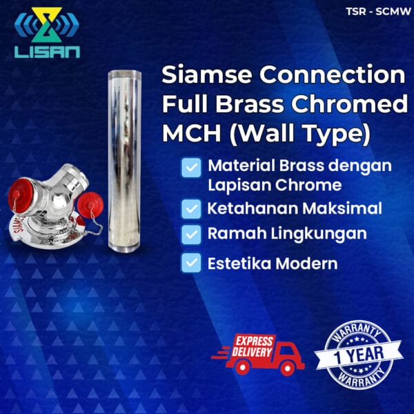 Siamse Connection Full Brass Chromed MCH (wall Type)