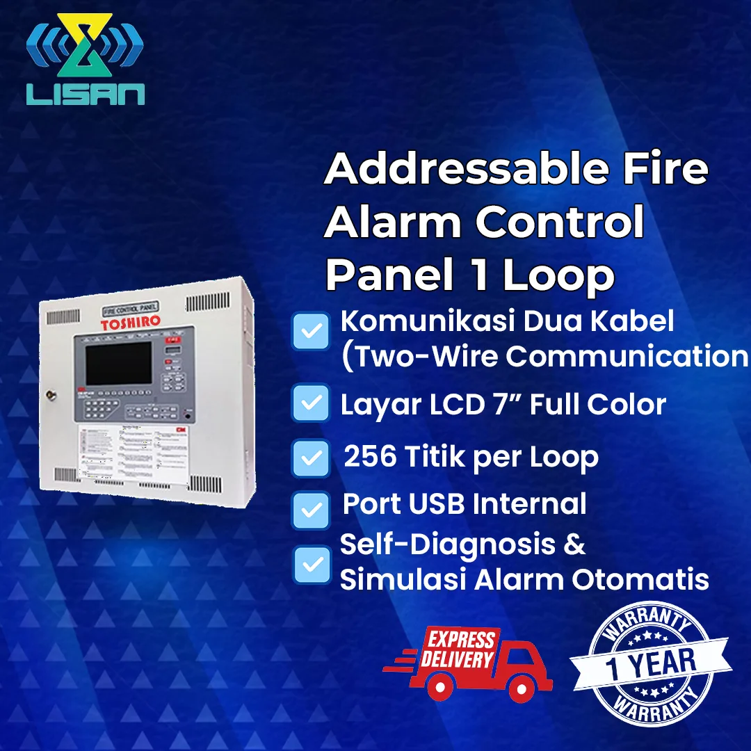 Addressable Fire Alarm Control Panel 1 Loop